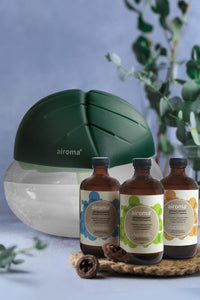 Buy 3 Airoma Essential Oils In 250Ml Get 1 Free Big Air Freshener Machine Dark Green Purifier + Oil