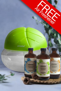 Buy 3 Airoma Essential Oils In 250Ml Get 1 Free Big Air Freshener Machine Lime Green Purifier + Oil